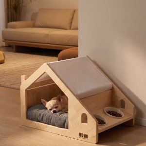 Casita de madera para mascotas